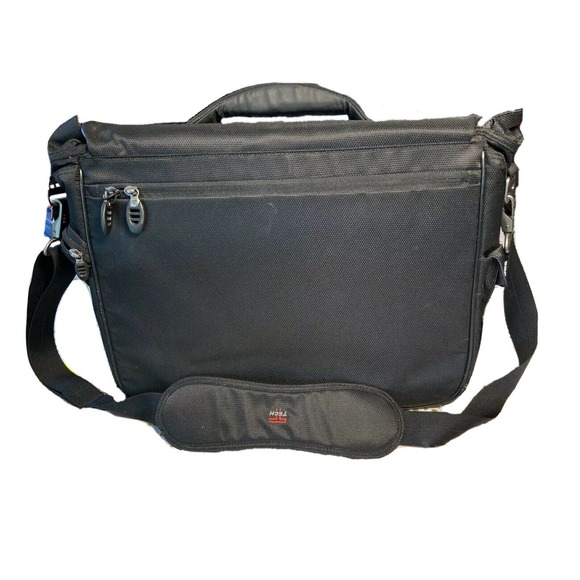 Tumi T-TECH Classic 5506 Black Gray Nylon Messenger Shoulder Laptop Bag - Picture 3 of 7